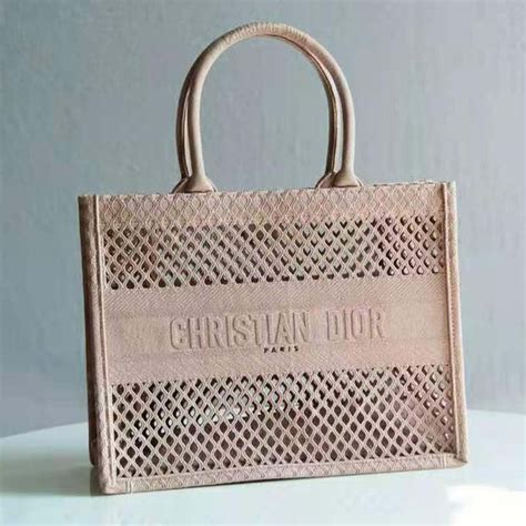 dior book tote mesh